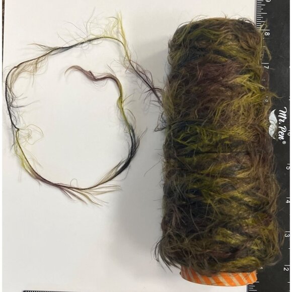 Beautiful Earthy Unbranded Brown & Green Textured Yarn on cone 16/2 100% polyest - Picture 3 of 5